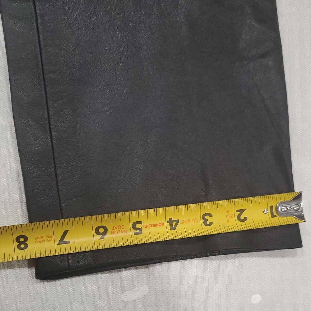 Vtg Alfani Black  Leather Pants - Picture 5 of 13